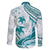 Cyan Polynesia Family Matching Mermaid Dress and Hawaiian Shirt Polynesian Turtle Shark Tattoo Tropical Vintage LT14 - Polynesian Pride