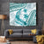 Cyan Polynesia Tapestry Polynesian Turtle Shark Tattoo Tropical Vintage