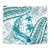 Cyan Polynesia Tapestry Polynesian Turtle Shark Tattoo Tropical Vintage