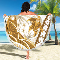 Gold Polynesia Beach Blanket Polynesian Turtle Shark Tattoo Tropical Vintage