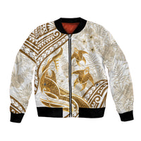 Gold Polynesia Bomber Jacket Polynesian Turtle Shark Tattoo Tropical Vintage LT14 Unisex Gold - Polynesian Pride