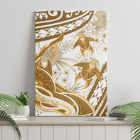 Gold Polynesia Canvas Wall Art Polynesian Turtle Shark Tattoo Tropical Vintage
