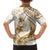 Gold Polynesia Family Matching Short Sleeve Bodycon Dress and Hawaiian Shirt Polynesian Turtle Shark Tattoo Tropical Vintage LT14