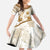 Gold Polynesia Family Matching Short Sleeve Bodycon Dress and Hawaiian Shirt Polynesian Turtle Shark Tattoo Tropical Vintage LT14