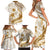 Gold Polynesia Family Matching Short Sleeve Bodycon Dress and Hawaiian Shirt Polynesian Turtle Shark Tattoo Tropical Vintage LT14