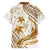 Gold Polynesia Family Matching Short Sleeve Bodycon Dress and Hawaiian Shirt Polynesian Turtle Shark Tattoo Tropical Vintage LT14