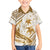 Gold Polynesia Family Matching Short Sleeve Bodycon Dress and Hawaiian Shirt Polynesian Turtle Shark Tattoo Tropical Vintage LT14