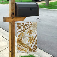 Gold Polynesia Garden Flag Polynesian Turtle Shark Tattoo Tropical Vintage