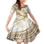 Gold Polynesia Kid Short Sleeve Dress Polynesian Turtle Shark Tattoo Tropical Vintage LT14 KID Gold - Polynesian Pride