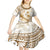 Gold Polynesia Kid Short Sleeve Dress Polynesian Turtle Shark Tattoo Tropical Vintage LT14 - Polynesian Pride