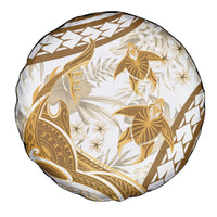 Gold Polynesia Spare Tire Cover Polynesian Turtle Shark Tattoo Tropical Vintage