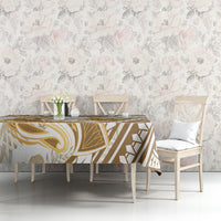 Gold Polynesia Tablecloth Polynesian Turtle Shark Tattoo Tropical Vintage