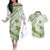 Lime Green Polynesia Couples Matching Off The Shoulder Long Sleeve Dress and Hawaiian Shirt Polynesian Turtle Shark Tattoo Tropical Vintage LT14 Lime Green - Polynesian Pride