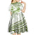 Lime Green Polynesia Kid Short Sleeve Dress Polynesian Turtle Shark Tattoo Tropical Vintage LT14 - Polynesian Pride