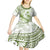 Lime Green Polynesia Kid Short Sleeve Dress Polynesian Turtle Shark Tattoo Tropical Vintage LT14 - Polynesian Pride