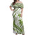 Lime Green Polynesia Off Shoulder Maxi Dress Polynesian Turtle Shark Tattoo Tropical Vintage LT14 Women Lime Green - Polynesian Pride