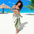 Lime Green Polynesia Sarong Polynesian Turtle Shark Tattoo Tropical Vintage