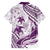 Purple Polynesia Family Matching Off Shoulder Long Sleeve Dress and Hawaiian Shirt Polynesian Turtle Shark Tattoo Tropical Vintage LT14 - Polynesian Pride