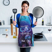 Polynesia Jellyfish Memorial Personalised Apron Infinity Jellies Polynesian Pattern