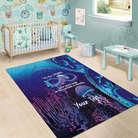 Polynesia Jellyfish Memorial Personalised Area Rug Infinity Jellies Polynesian Pattern LT14 - Polynesian Pride