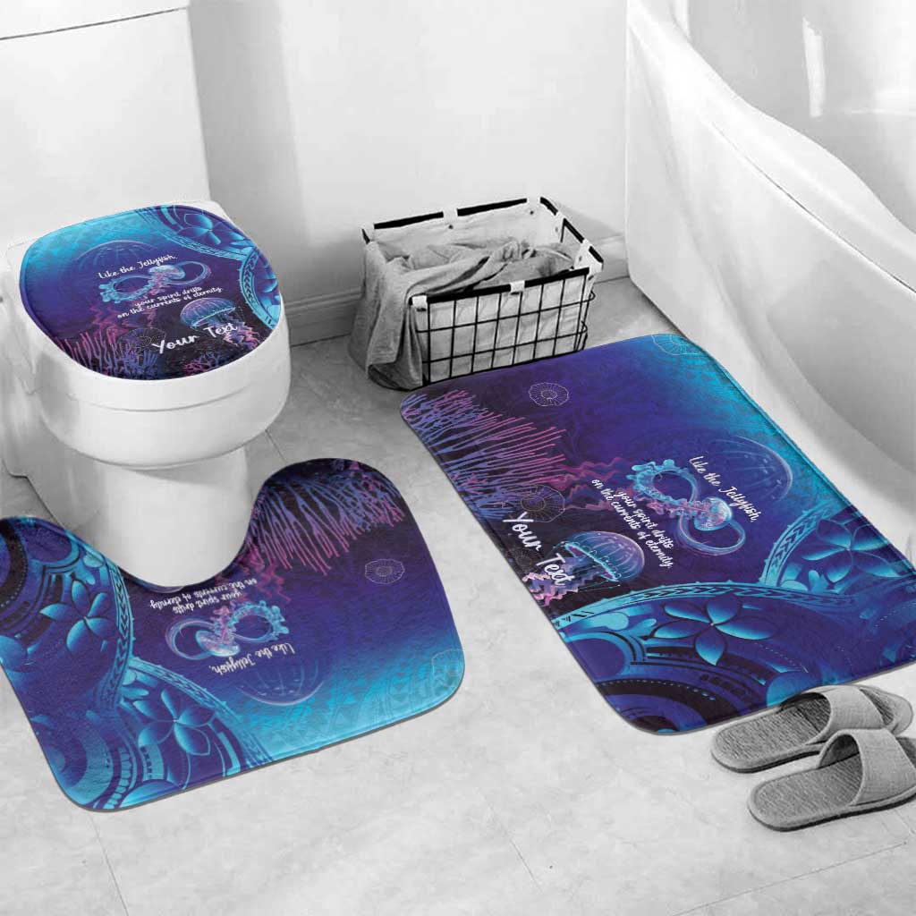 Polynesia Jellyfish Memorial Personalised Bathroom Set Infinity Jellies Polynesian Pattern