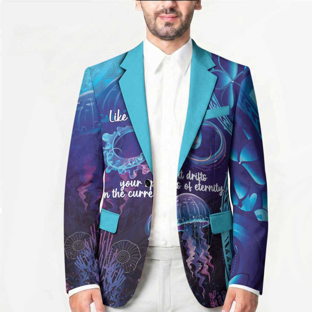 Polynesia Jellyfish Memorial Personalised Blazer Infinity Jellies Polynesian Pattern LT14 - Polynesian Pride