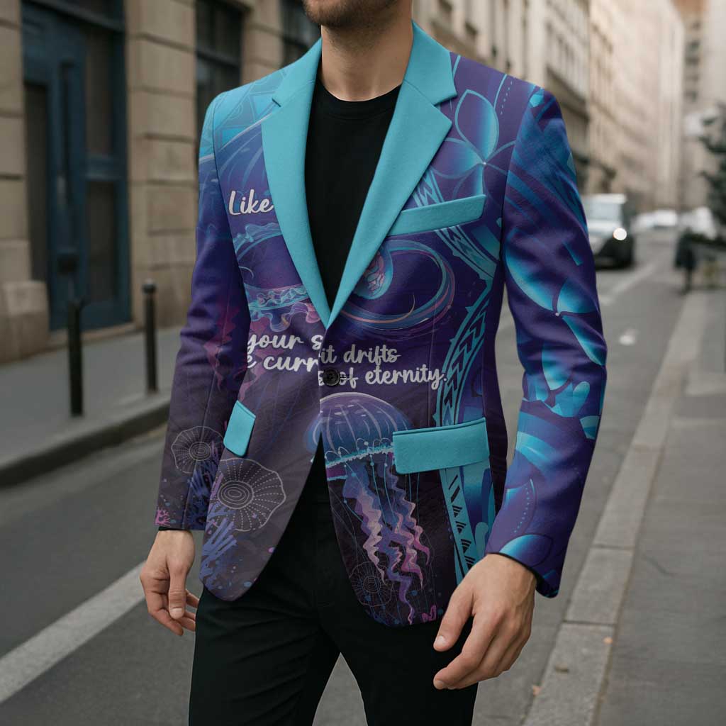 Polynesia Jellyfish Memorial Personalised Blazer Infinity Jellies Polynesian Pattern LT14 - Polynesian Pride