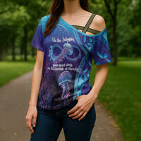 Polynesia Jellyfish Memorial Personalised Cross Shoulder Shirt Infinity Jellies Polynesian Pattern LT14 - Polynesian Pride