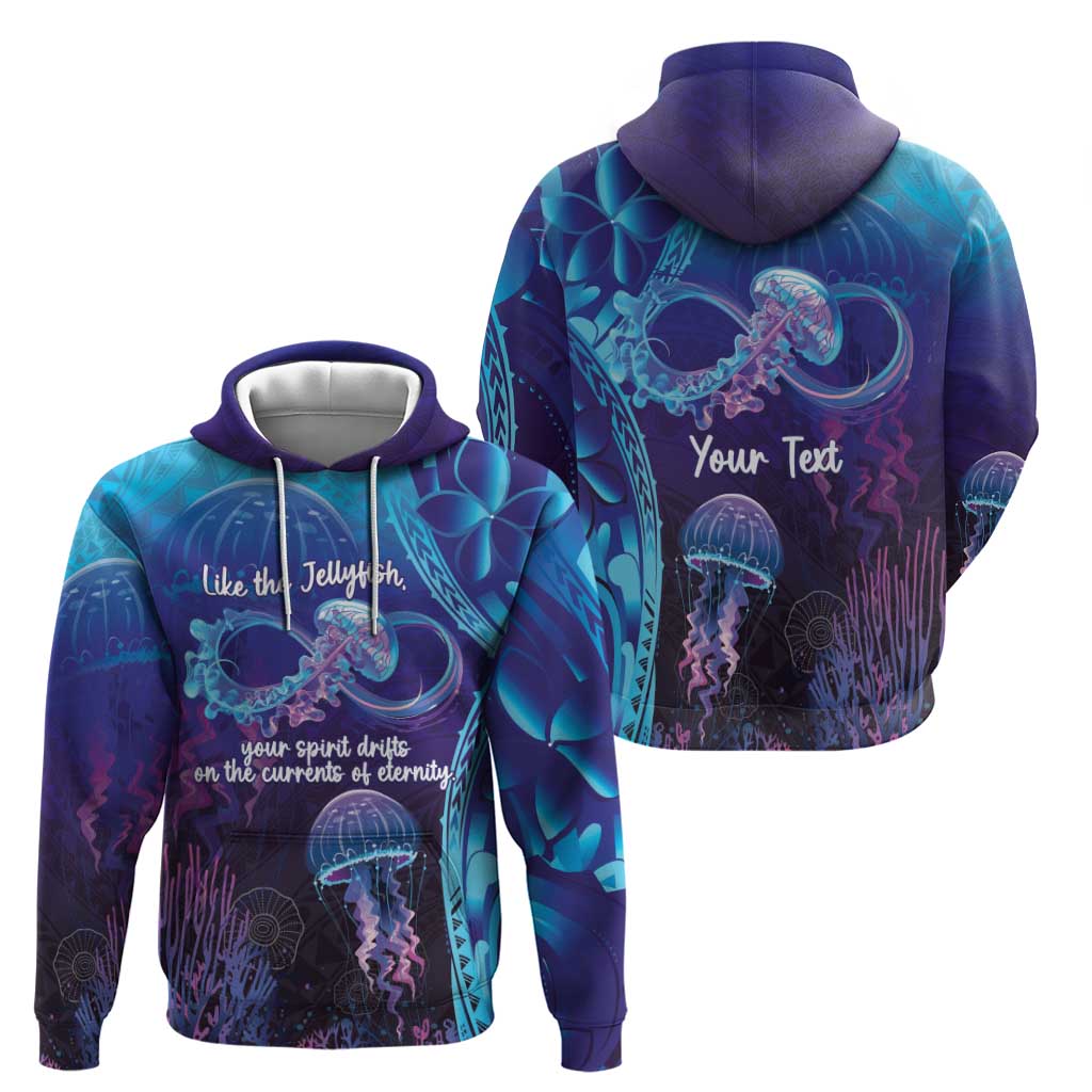 Polynesia Jellyfish Memorial Personalised Hoodie Infinity Jellies Polynesian Pattern LT14 - Polynesian Pride