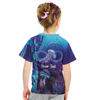 Polynesia Jellyfish Memorial Personalised Kid T Shirt Infinity Jellies Polynesian Pattern LT14 - Polynesian Pride
