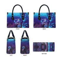 Polynesia Jellyfish Memorial Personalised Leather Bag Infinity Jellies Polynesian Pattern