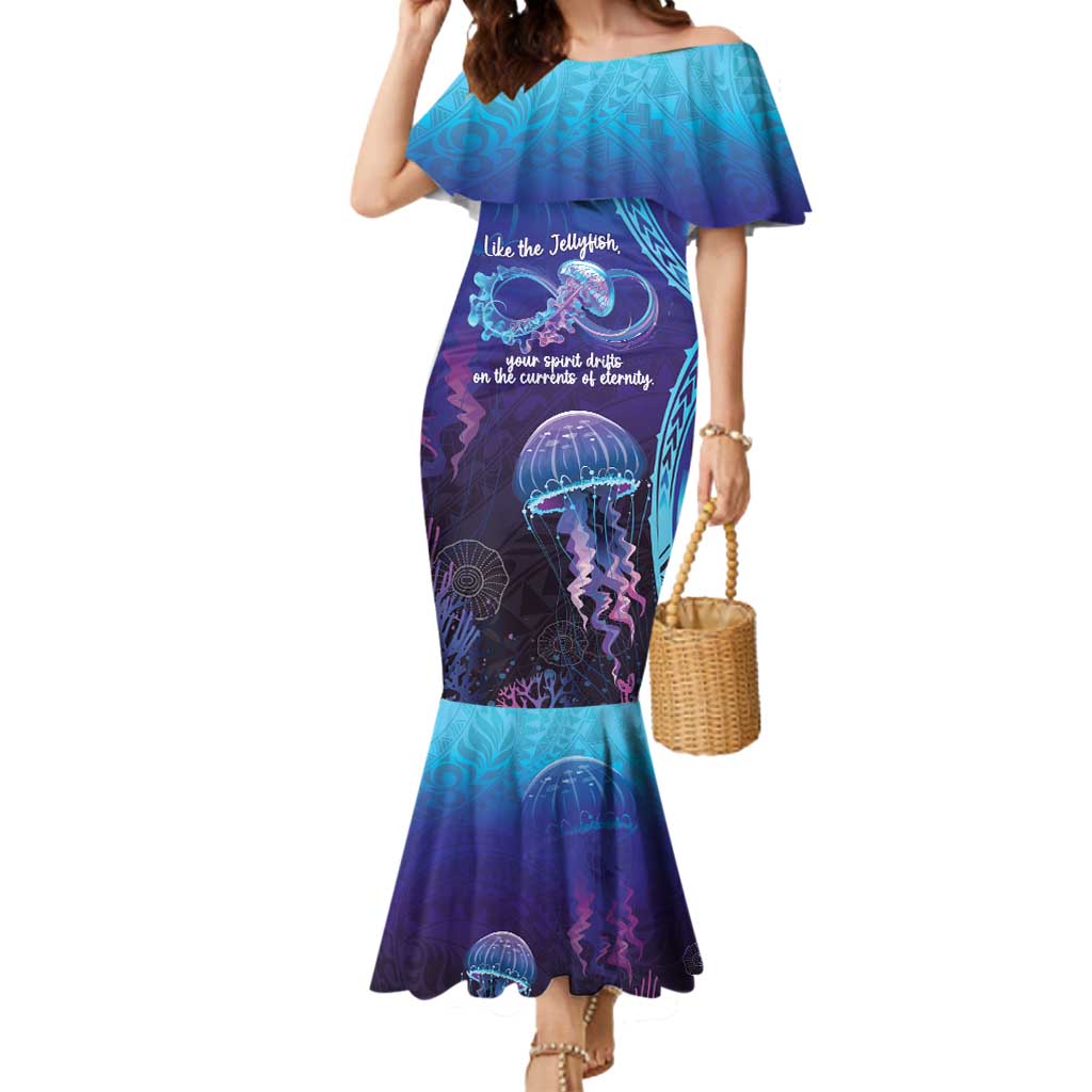Polynesia Jellyfish Memorial Personalised Mermaid Dress Infinity Jellies Polynesian Pattern