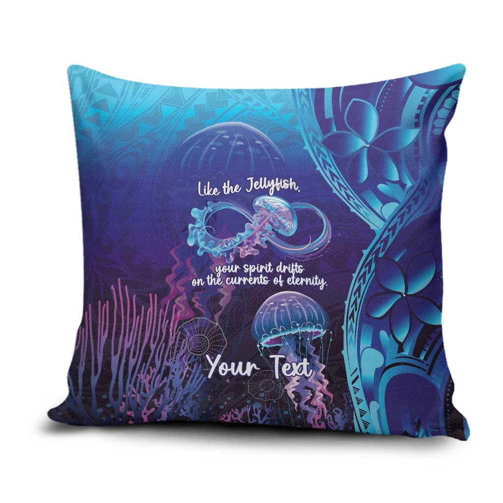 Polynesia Jellyfish Memorial Personalised Pillow Cover Infinity Jellies Polynesian Pattern