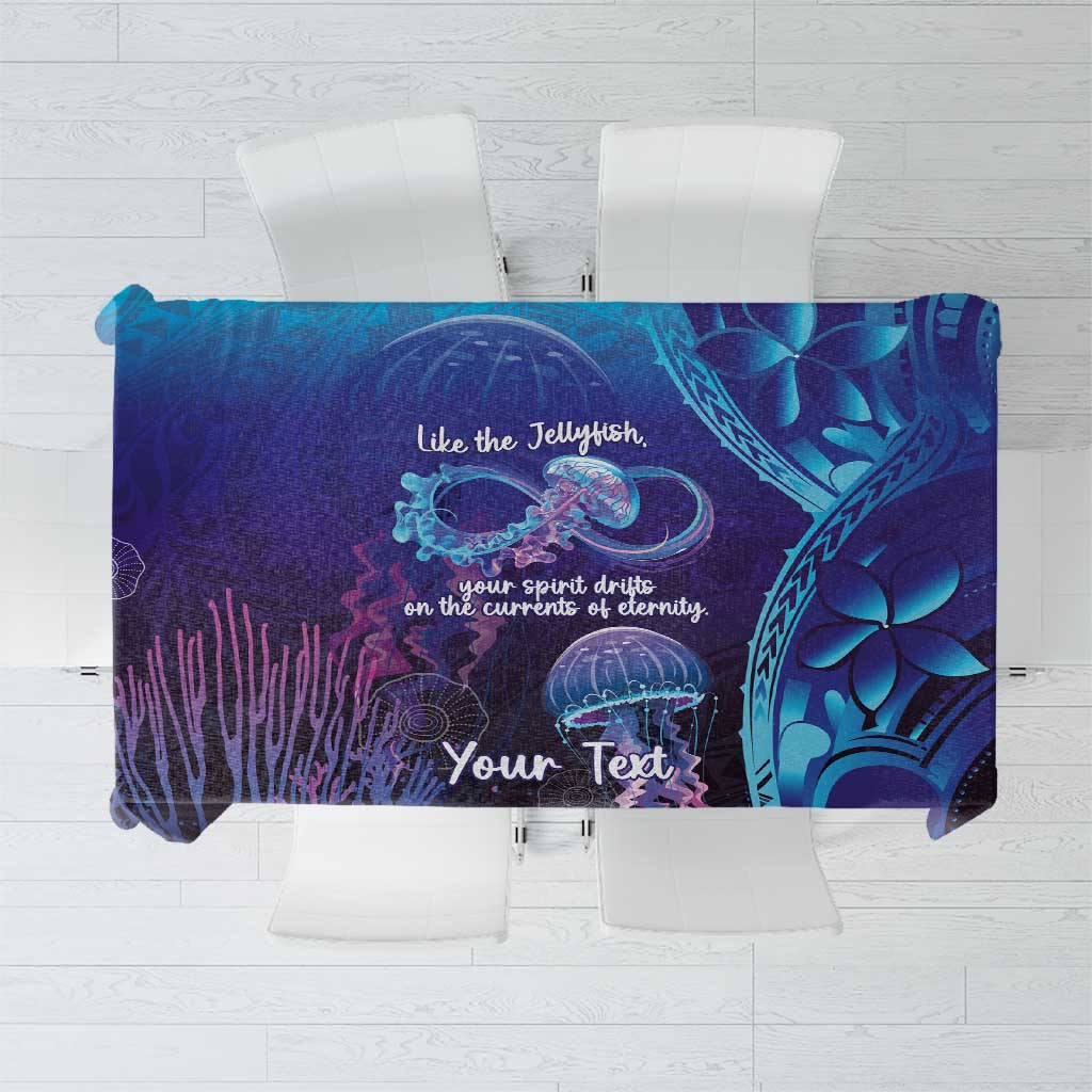 Polynesia Jellyfish Memorial Personalised Tablecloth Infinity Jellies Polynesian Pattern