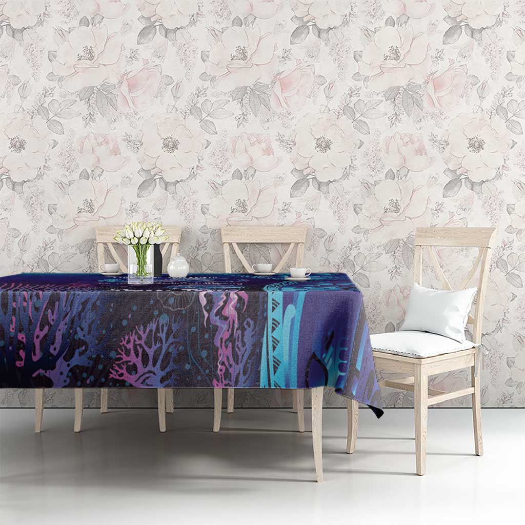 Polynesia Jellyfish Memorial Personalised Tablecloth Infinity Jellies Polynesian Pattern