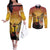 Australia And New Zealand ANZAC Couples Matching Off The Shoulder Long Sleeve Dress and Long Sleeve Button Shirt Aussie Kangaroo With Aotearoa Kiwi Lest We Forget