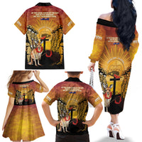 Australia And New Zealand ANZAC Family Matching Off The Shoulder Long Sleeve Dress and Hawaiian Shirt Aussie Kangaroo With Aotearoa Kiwi Lest We Forget