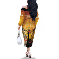 Australia And New Zealand ANZAC Family Matching Off The Shoulder Long Sleeve Dress and Hawaiian Shirt Aussie Kangaroo With Aotearoa Kiwi Lest We Forget