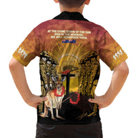 Australia And New Zealand ANZAC Family Matching Tank Maxi Dress and Hawaiian Shirt Aussie Kangaroo With Aotearoa Kiwi Lest We Forget