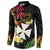 Wallis and Futuna Victory Day Button Sweatshirt Liberty Equality Fraternity Polynesian Plumeria