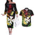 Wallis and Futuna Victory Day Couples Matching Off The Shoulder Long Sleeve Dress and Hawaiian Shirt Liberty Equality Fraternity Polynesian Plumeria