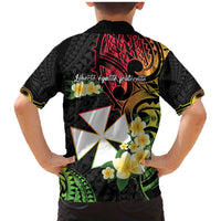 Wallis and Futuna Victory Day Family Matching Mermaid Dress and Hawaiian Shirt Liberty Equality Fraternity Polynesian Plumeria