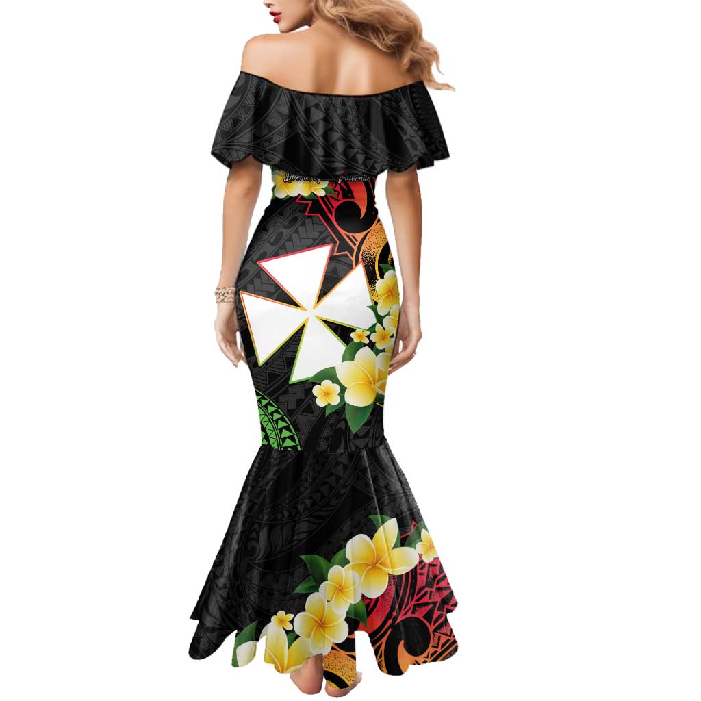 Wallis and Futuna Victory Day Family Matching Mermaid Dress and Hawaiian Shirt Liberty Equality Fraternity Polynesian Plumeria