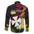 Wallis and Futuna Victory Day Family Matching Off The Shoulder Long Sleeve Dress and Hawaiian Shirt Liberty Equality Fraternity Polynesian Plumeria