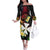 Wallis and Futuna Victory Day Family Matching Off The Shoulder Long Sleeve Dress and Hawaiian Shirt Liberty Equality Fraternity Polynesian Plumeria