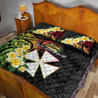 Wallis and Futuna Victory Day Quilt Bed Set Liberty Equality Fraternity Polynesian Plumeria LT14 - Polynesian Pride