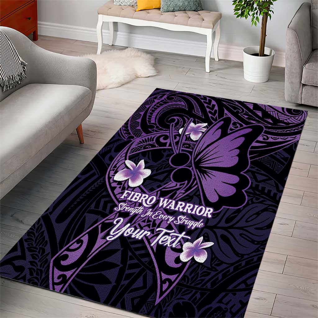 Personalised Fibromyalgia Awareness Month Area Rug Fibro Warrior Strength In Every Struggle