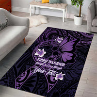 Personalised Fibromyalgia Awareness Month Area Rug Fibro Warrior Strength In Every Struggle