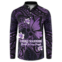 Personalised Fibromyalgia Awareness Month Button Sweatshirt Fibro Warrior Strength In Every Struggle