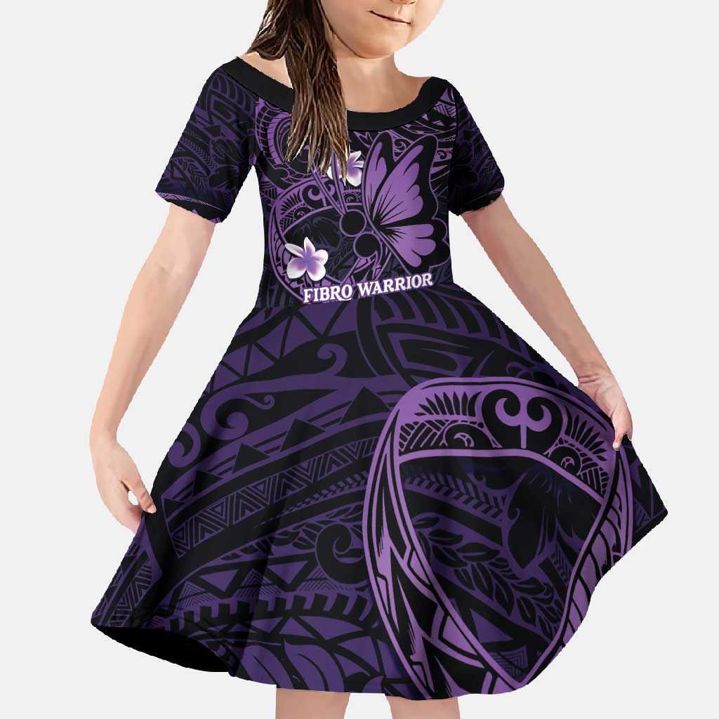 Personalised Fibromyalgia Awareness Month Family Matching Short Sleeve Bodycon Dress and Hawaiian Shirt Fibro Warrior Strength In Every Struggle